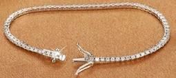 Small MOQ, 925 Sterling Silver Elegant Bracelet Setting AAA Cubic Zirconia