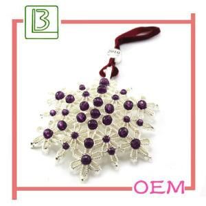 Snow Flower Metal Pendant for Car and Home Decoration