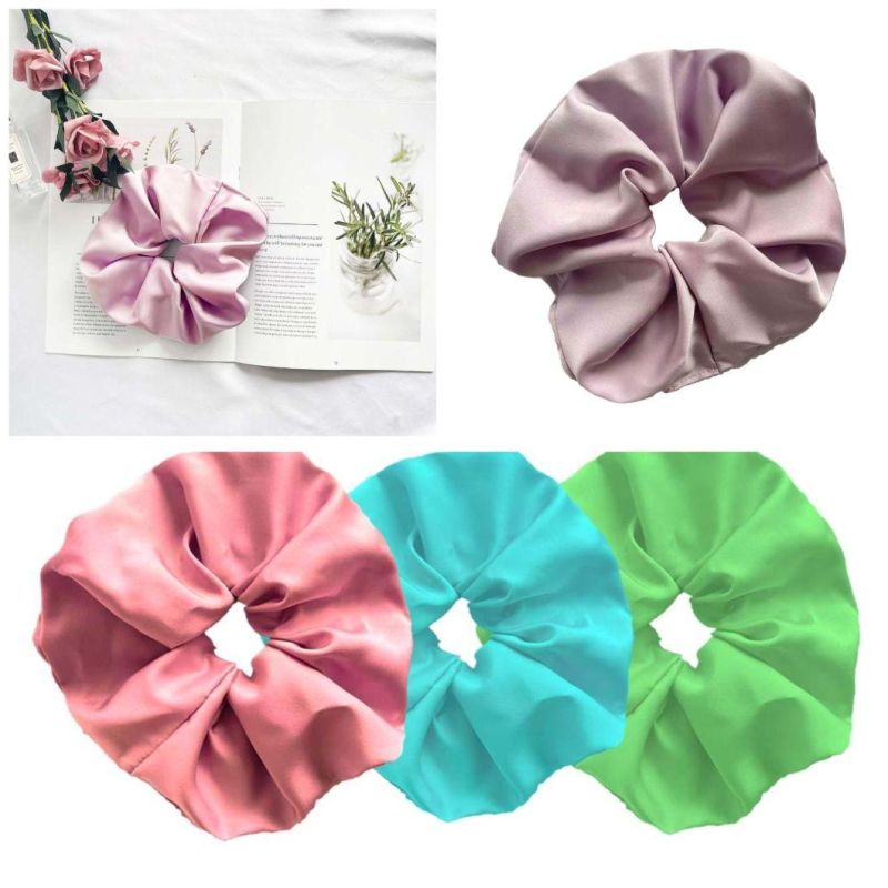 Customized Fashion Colorful Ribbon Hair Accessories Hair-Ring Elastic Scrunchies Hairbands