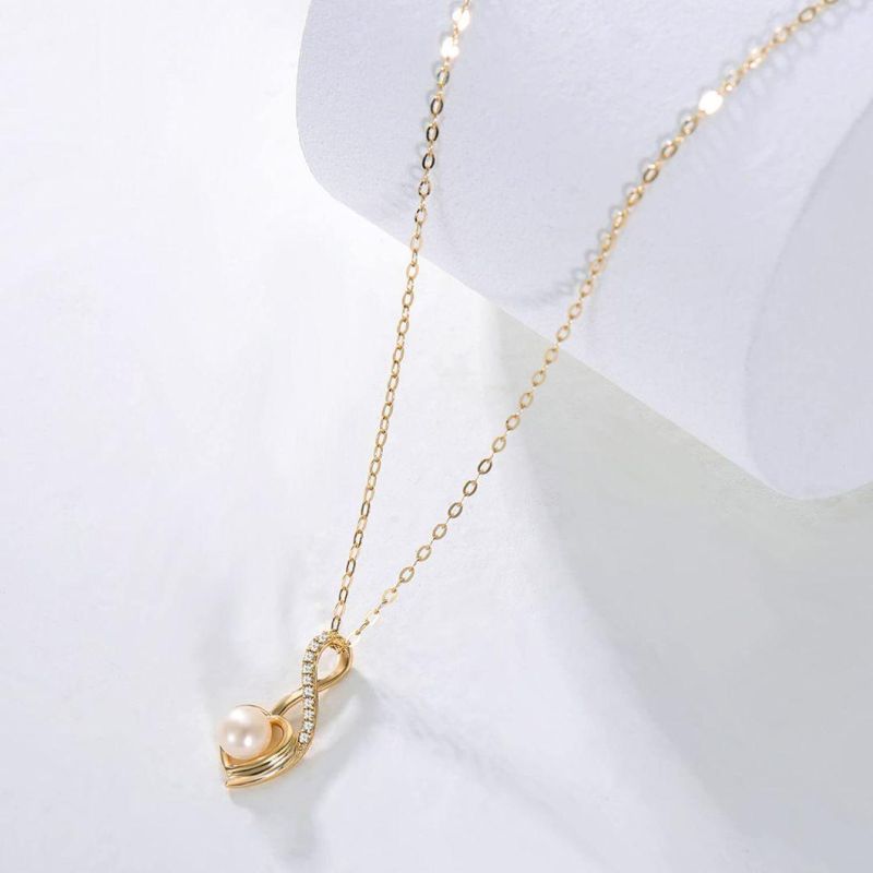 Factory Price Heart Geometry High Quality Pearl Zircon Pendant Necklace