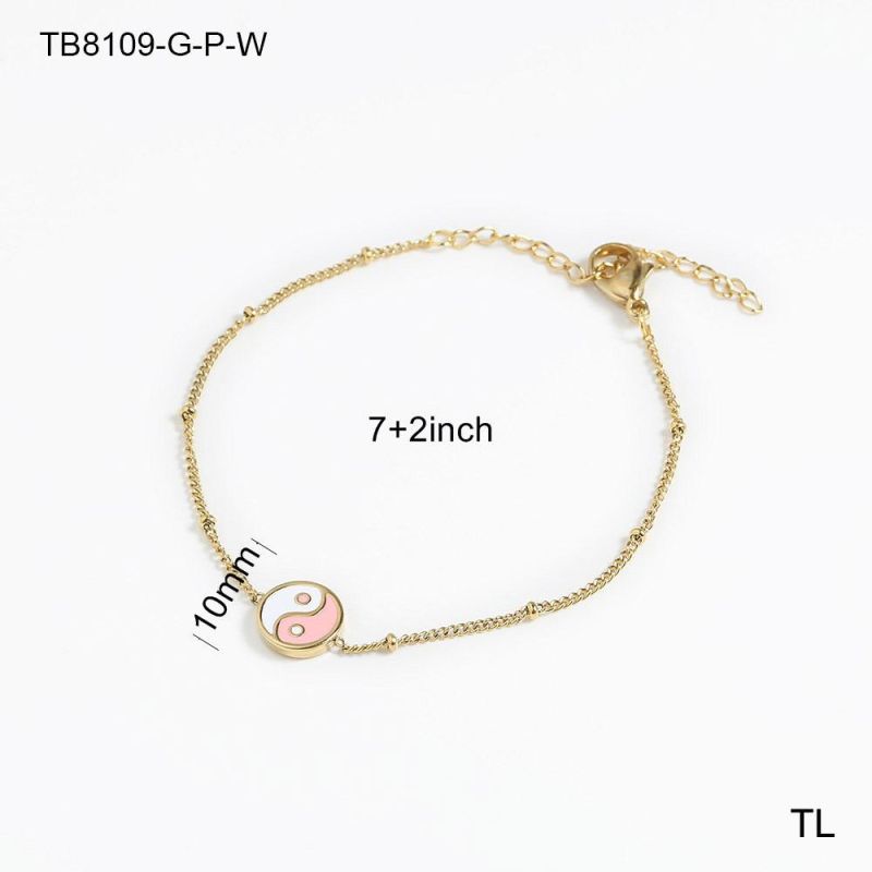 Manufacturer Custom High Quality Fashion Jewelry China Guangzhou Factory New Arrivals Trendy 14K 18K 24K Bracelet Stainless Steel