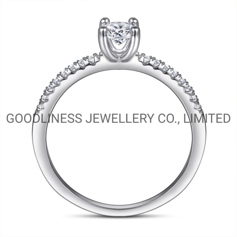 925 Sterling Silver Women CZ Simple Rings Fashion Jewelry