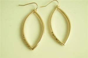 Textured Alloy with Crystal Stone Paved Earring