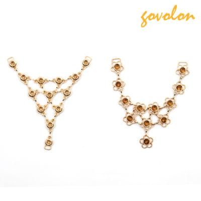 Latest Golden Alloy Metal Chain Ornament for Sandal