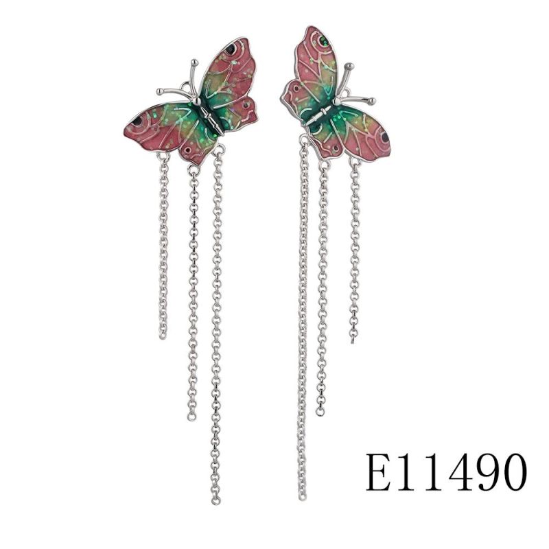 Latest Lady′s 925 Sterling Silver Open Enamel Ring