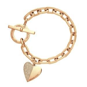 Rose Gold Wrist Bracelet Trendy Heart Metal Cuff Bracelet