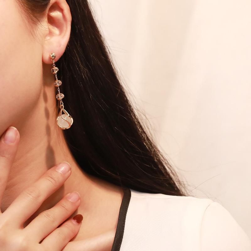 Korean Style Retro Fashion Female Long Earrings