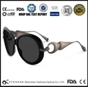 Acetate Frame with Metal Temples Sunglasses for Wholesale