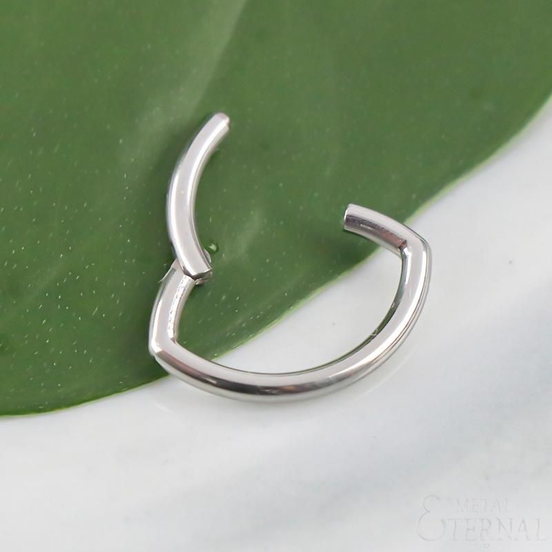 Eternal Metal ASTM F136 Titanium Mariquesa Shaped Hinged Segment Hoop Rings Jewelry Piercing
