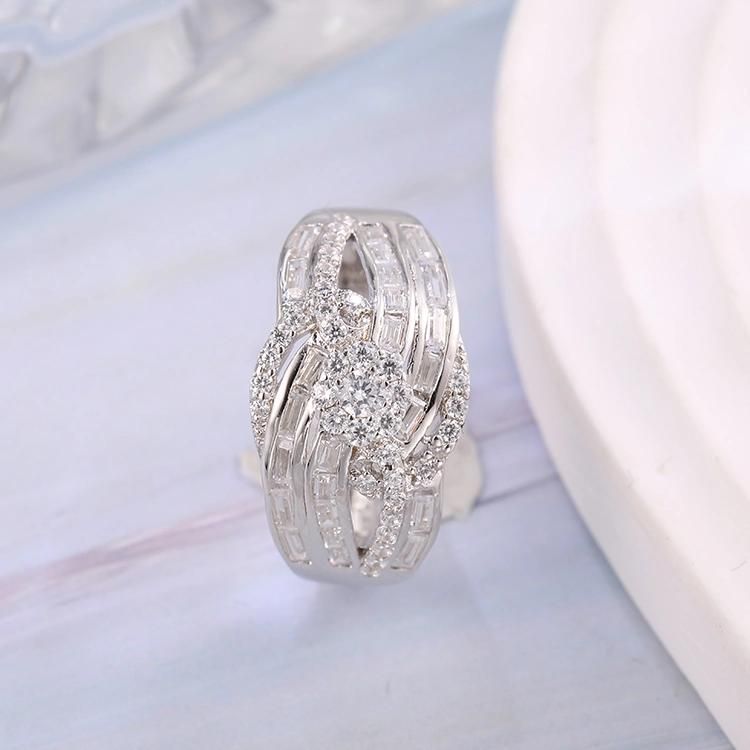 Best Seller Fashion Accessories Fashion Jewelry Fine Jewellery Hip Hop Factory Wholesale 925 Silver CZ Moissanite Ring