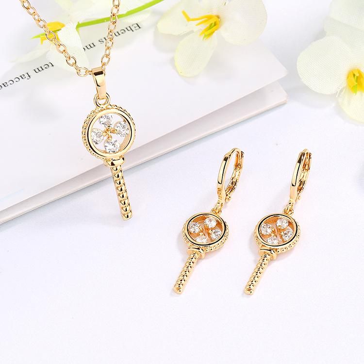 Fashion Alloy Silver Handcrafted Micro-Pave Women CZ Jewelry Sets