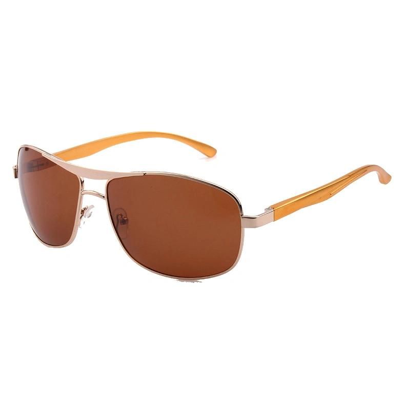 2018 Latest Metal Sunglasses with Brown Lens