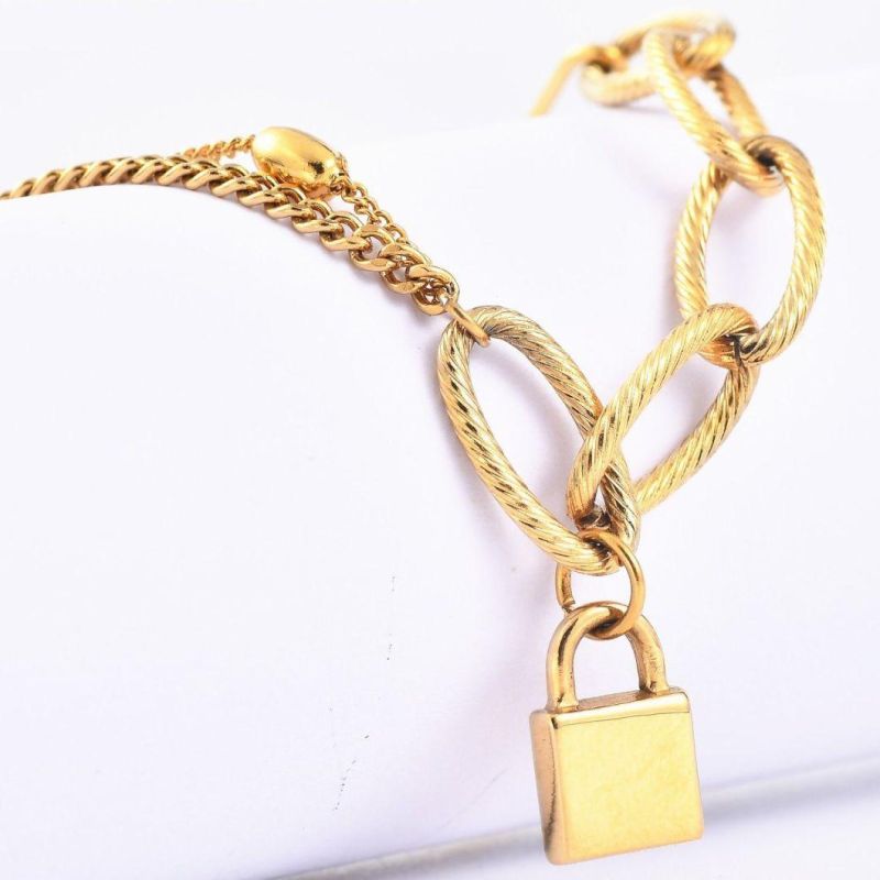 Wholesale Fashion Jewellery Gold Plated Stainless Steel Jewelry Pendant Layered Necklaces
