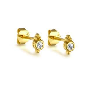Wholesale 18K Gold Plated Diamond Big Pearl Ear Studs High Quality Rhodium Plated Earrings Studs for Women