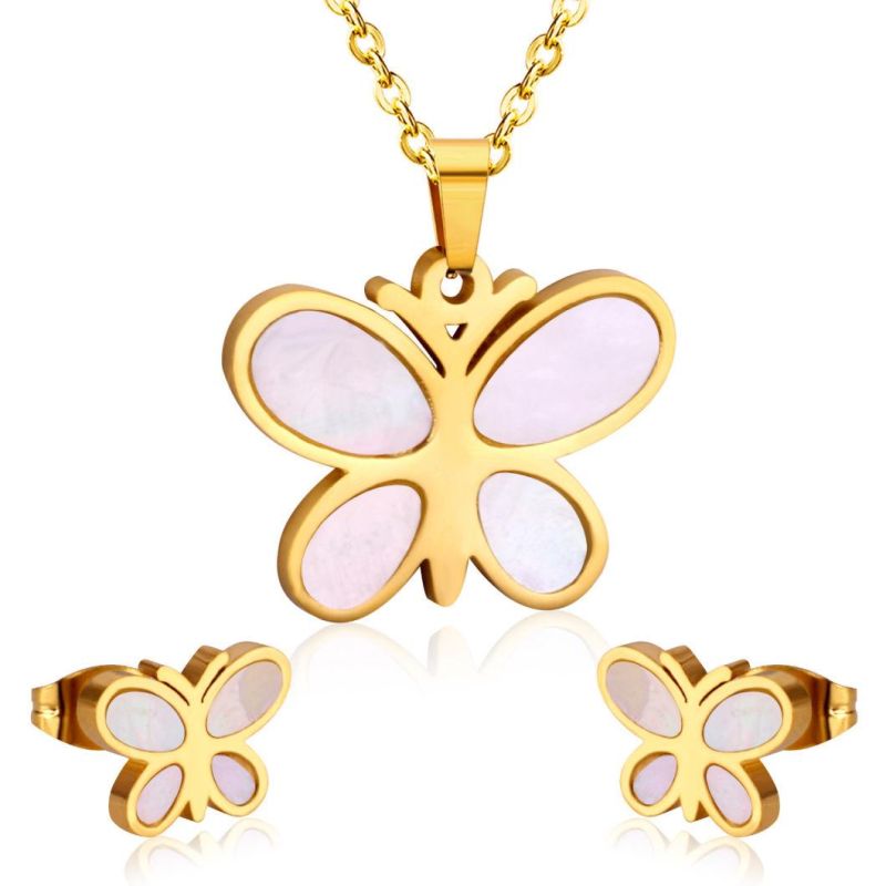 Manufacturer Custom Gold Plated Fashion Jewelry Set Non Fade Wholesale Pink Jewelry Set 18K Trendy jewellery Set