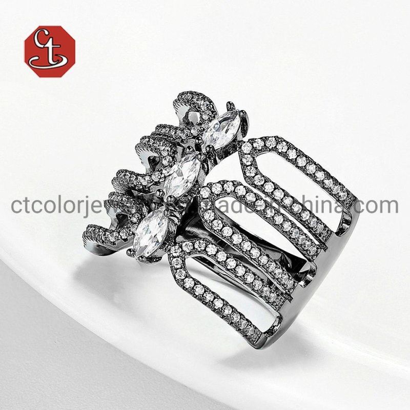 Fashion Jewerly women and Men Micro Pave Cubic Zircon 925 Silver RingS