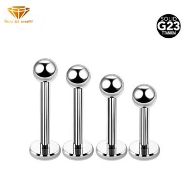 Fashion Jewelry Body Piercing G23 Titanium Piercing ASTM F136 Titanium Jewelry External Thread Labret Tp1904