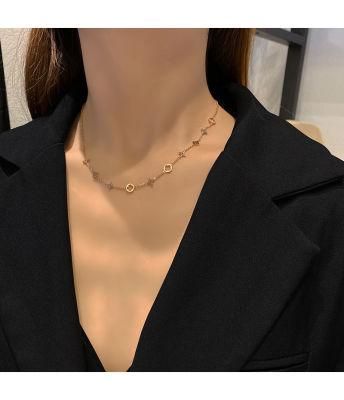 Sterling Silver Jewelry Collarbone Chain Short Necklace for Women Jewelry