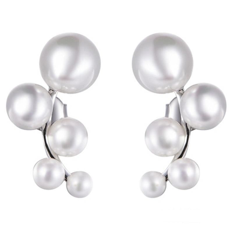 Hot Sale 925 Sterling Silver Pearl Clip Earring
