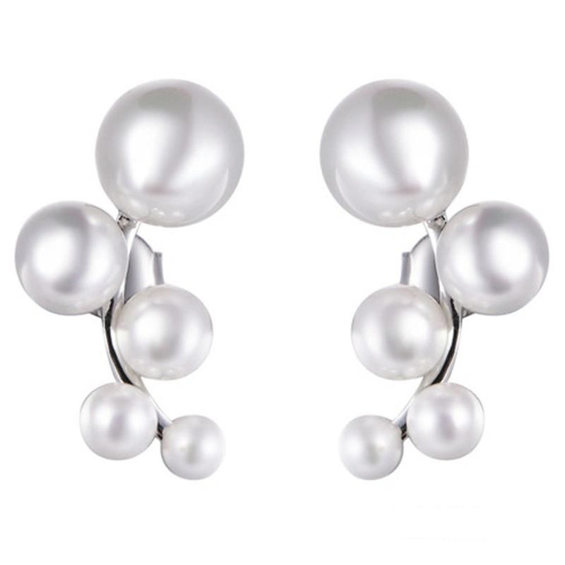 Hot Sale 925 Sterling Silver Pearl Clip Earring