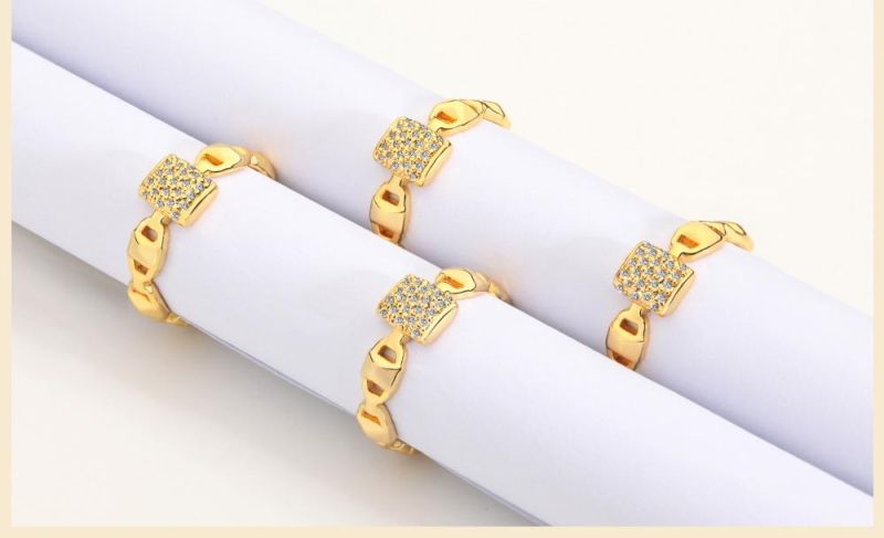Popular Copper Wedding Jewelry Fashion CZ. Stone Finger Ring