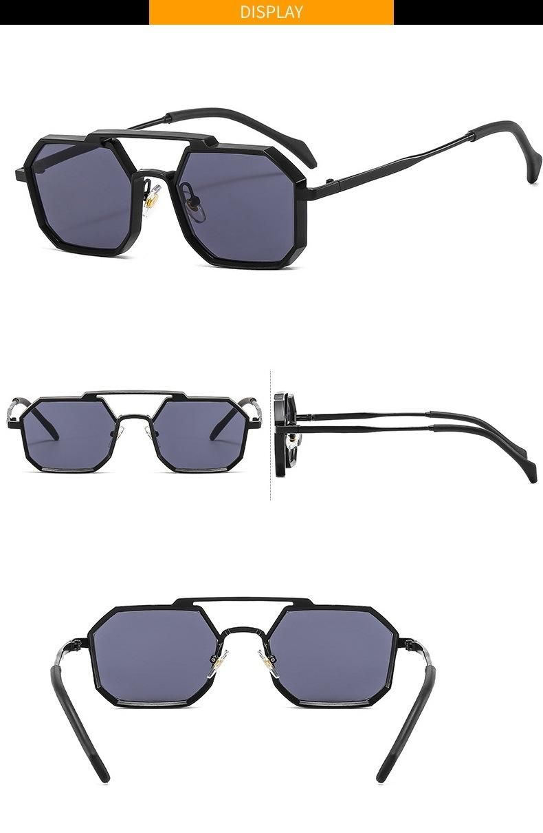 2022 Punk Metal Polygon Designer Sunglasse