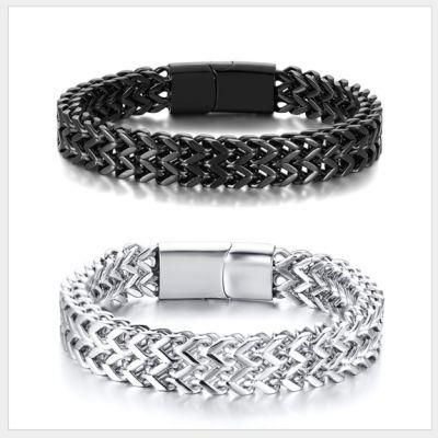 New Style Jewelry Wholesale Fashion Trend Men&prime; S Double Stainless Steel Bracelet