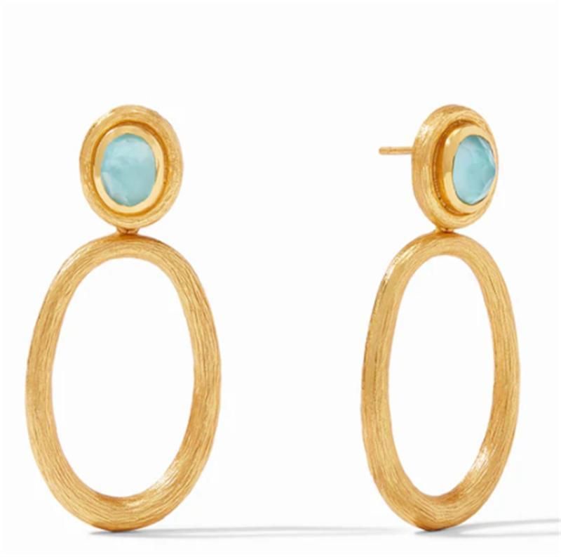 Fashion Jewelry Geometric Custom Statement Oval Hoop Earring for Women Girls Gifts