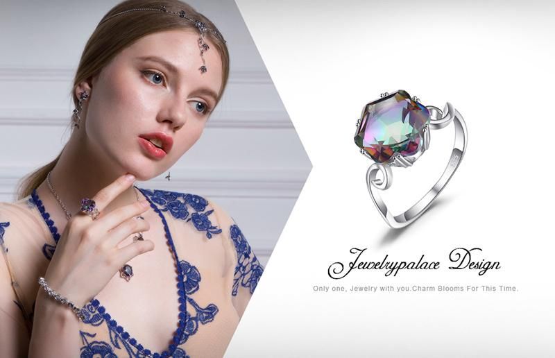 Fashion Seven Colored Gemstone Zircon Ring