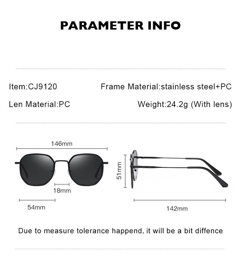 2021 Stylish Unisex Metal Frame Square Shaped Frame Golden Single Bridge Pilot Sunglasses