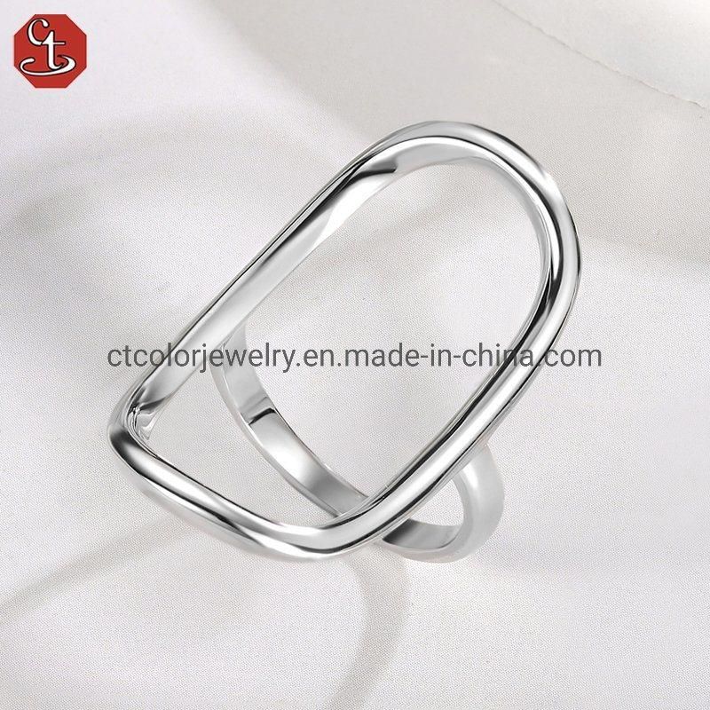 2022 new arrival wholesale high quality light gold white and rose rhodium ring for women