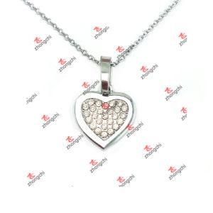 Custom Alloy Crystal Heart Jewelry Charms Pendant Necklace (ALK60128)