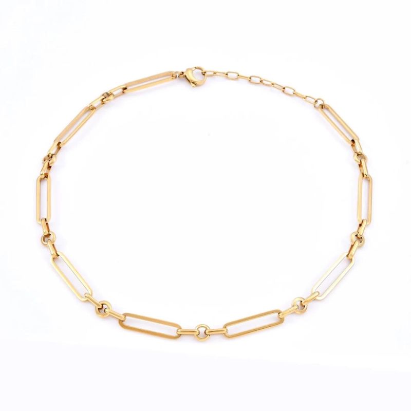 New Fashion Jewellery Elegant Gold Plated 316L Stainless Steel Necklace (Chains for Handmade Jewelry Design)