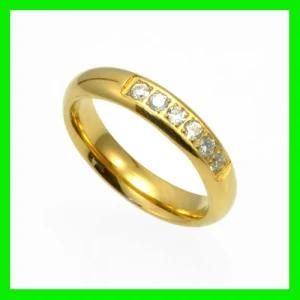 2012 Gold Plated Jewellery Ring with Diamond (TPSR712)