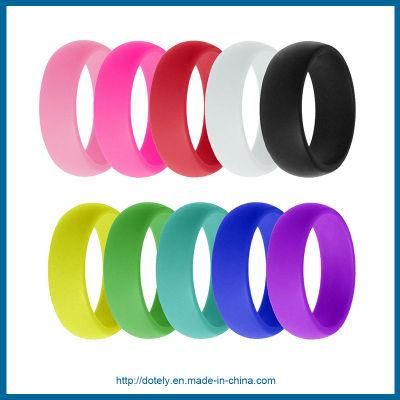 Silicone Ring Wedding Rubber Women Sport Workout Band Flexible Ring