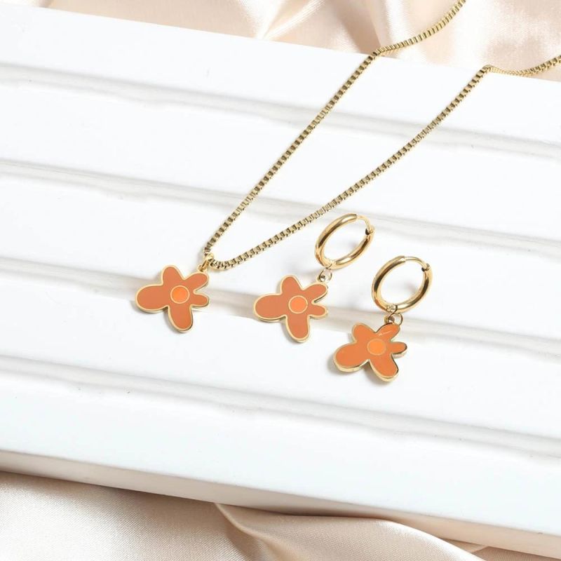 Manufacturers Customize Fashion Earrings Jewelry, Cheap and Colorful Gold-Plated Jewelry, Flower Earrings