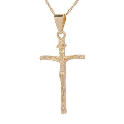 Wholesale 18K Gold Plated Cross Jesus Fashion Jewelry Necklace