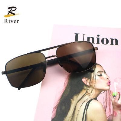 Metal Fashion Square Design Stock Polarized Men Sunglasses