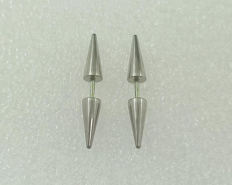 Stainless Steel Double Pointed Cone Stud Earrings Double Pointed Earrings Earrings Body Piercing Jewelry Wholesale Er0008g