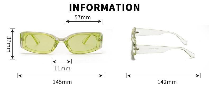 Hot Selling Simple Western Style Designer Candy Colors Colorful Clear Small Plastic Frame Best Sale Fashionable Sunglasses