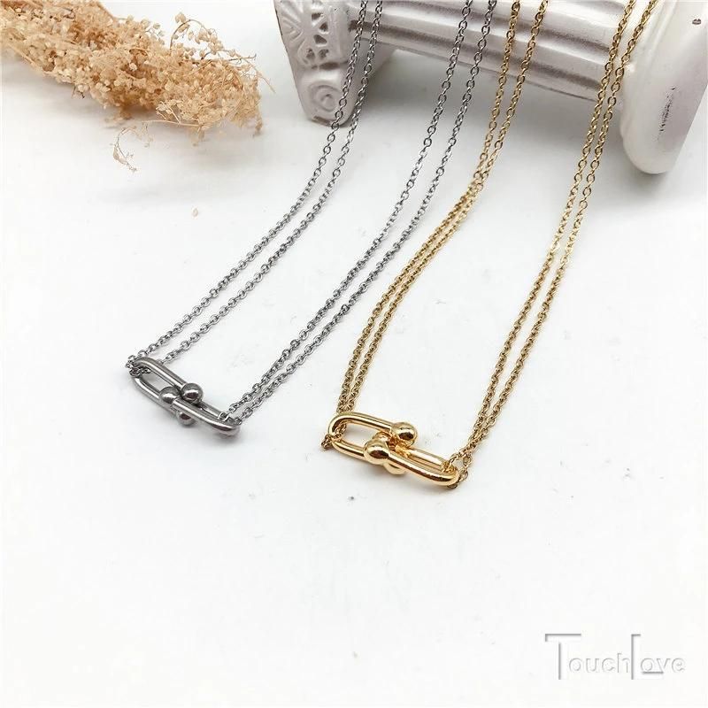 Manufacturer Customized 2022 New High-Quality Fashion Jewelry Wholesale Waterproof Chain Stainless Steel Gold-Plated 18K Gold Necklace Neck Chain