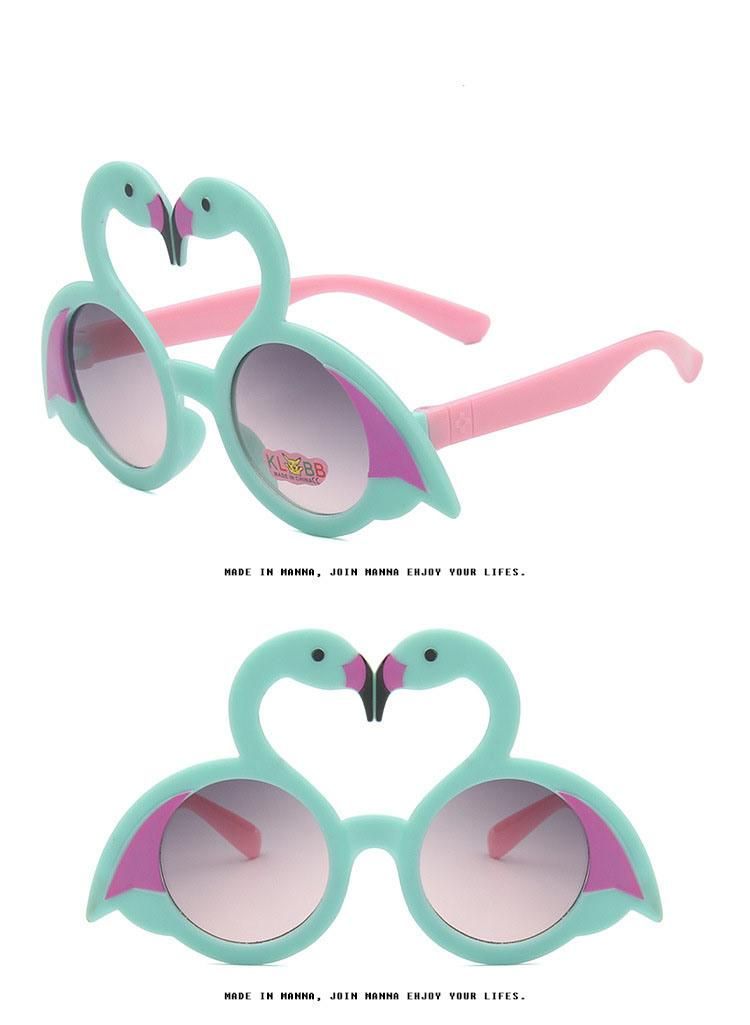 Fashion Design Flamingo Shape Children Party Sunglasses