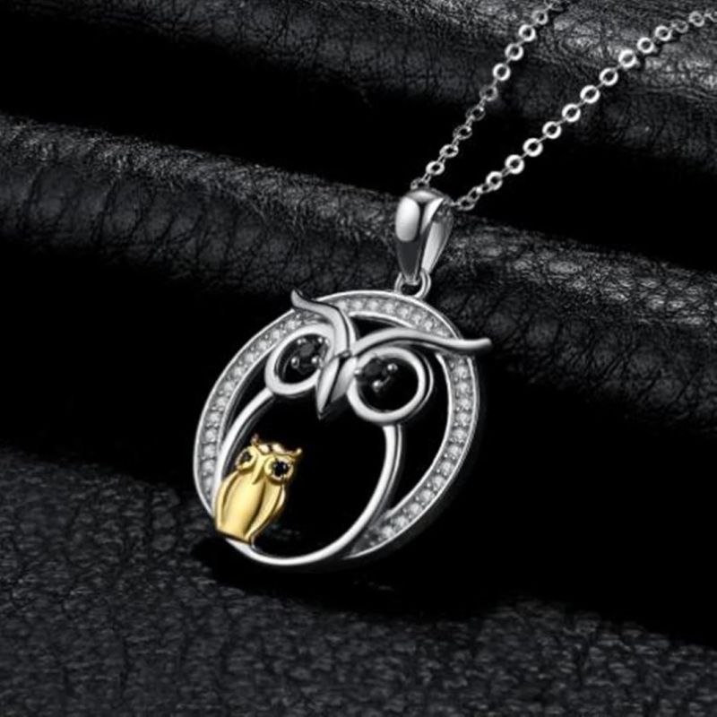 925 Sterling Silver Pendants Necklace Wisdom Guidance Owl Pendants for Women Fashion Jewelry Wholesale