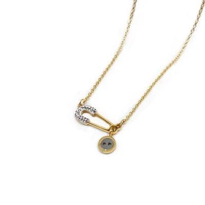 Manufacturer Custom High Quality Fashion Jewelry Creative Gold Plated 18K Fashion Necklace Diamond Zircon Necklace Chain Stainless Steel