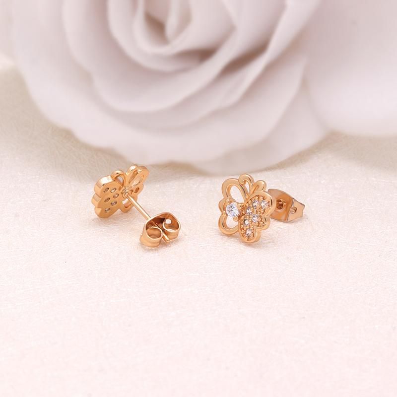 Korean Cubic Zirconia High Quality Mini Butterfly Studs Earring