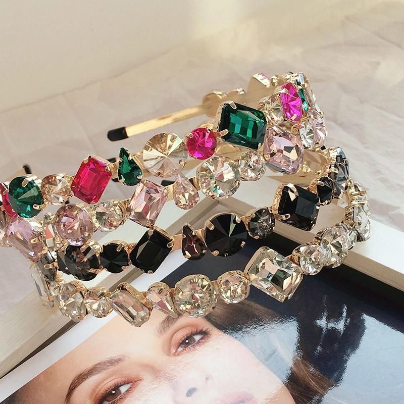 Fashion Diamond Crystal Rhinestone Hairband Baroque Headband for Women Girls Luxury Hair Accessories