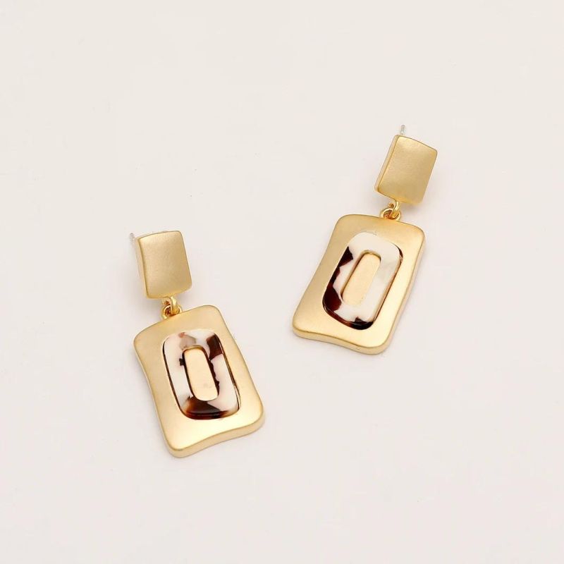 Fashion Matte Minimalist Metal Earrings Jewelry