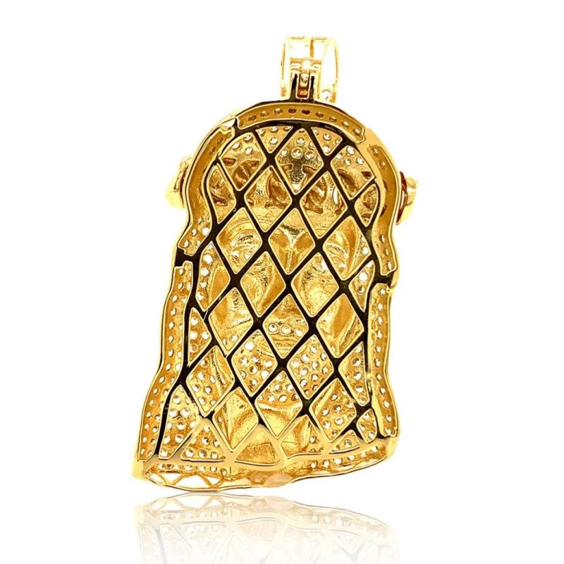 2022 New Fine Gold 925 Sterling Silver Jesus Head Face Charm Religious Pendant Fashion Jewelry