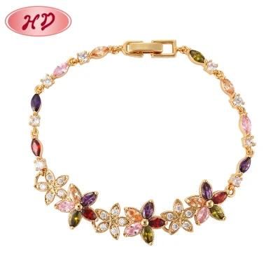18K Gold Plated Fashion Charm Leather Bracelet Bangle Chain Rubber Man Bracelet Jewelry for Women