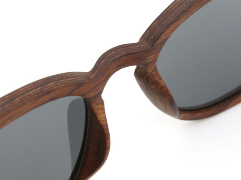 Retro Two Layers Rose Wood Ebony Wooden Sunglasses Ready to Ship